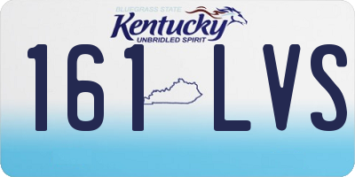 KY license plate 161LVS