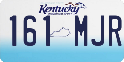 KY license plate 161MJR