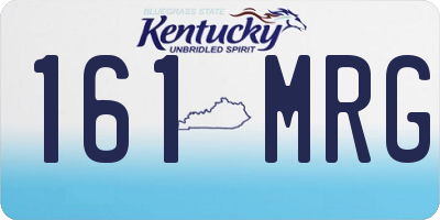 KY license plate 161MRG