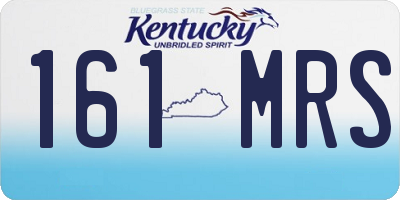 KY license plate 161MRS