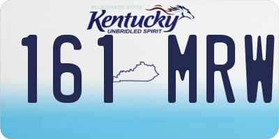 KY license plate 161MRW