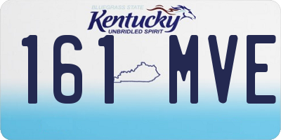 KY license plate 161MVE
