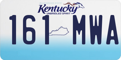KY license plate 161MWA