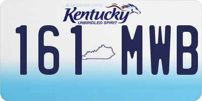 KY license plate 161MWB