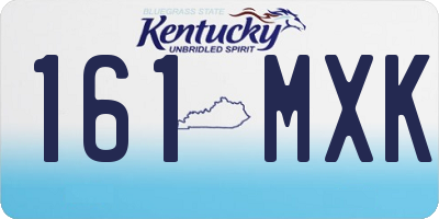 KY license plate 161MXK