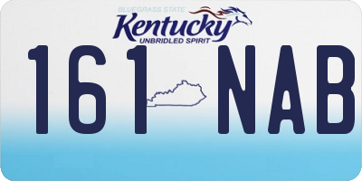 KY license plate 161NAB