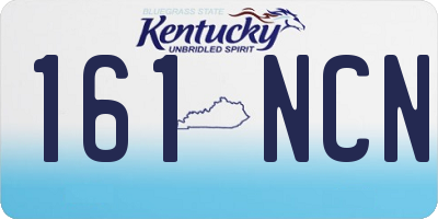 KY license plate 161NCN