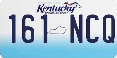 KY license plate 161NCQ