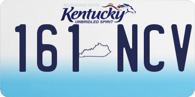 KY license plate 161NCV