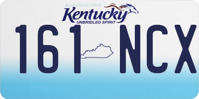 KY license plate 161NCX
