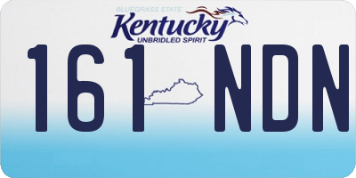 KY license plate 161NDN