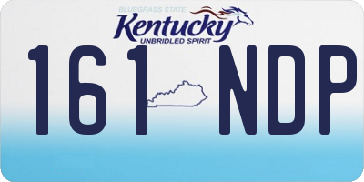 KY license plate 161NDP