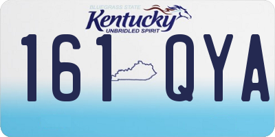 KY license plate 161QYA