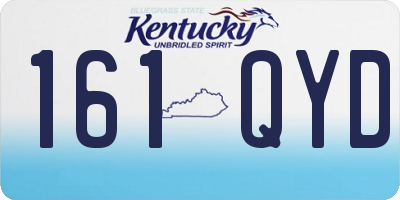 KY license plate 161QYD