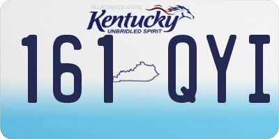 KY license plate 161QYI