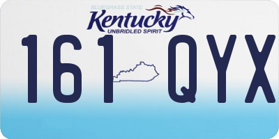 KY license plate 161QYX
