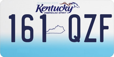 KY license plate 161QZF