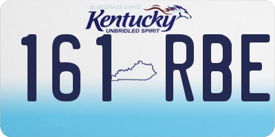KY license plate 161RBE