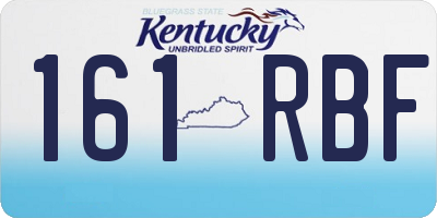 KY license plate 161RBF