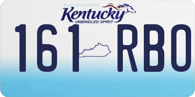 KY license plate 161RBO