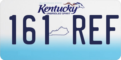KY license plate 161REF