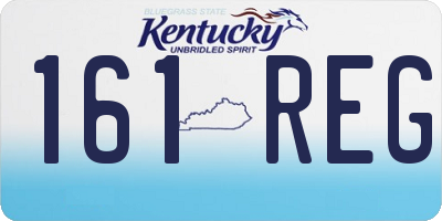 KY license plate 161REG