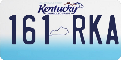 KY license plate 161RKA