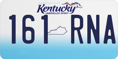 KY license plate 161RNA