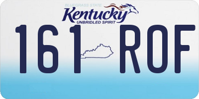 KY license plate 161ROF