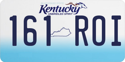 KY license plate 161ROI