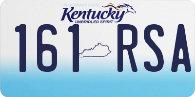KY license plate 161RSA