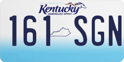 KY license plate 161SGN