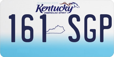 KY license plate 161SGP