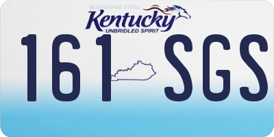 KY license plate 161SGS