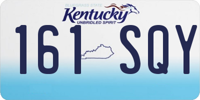 KY license plate 161SQY
