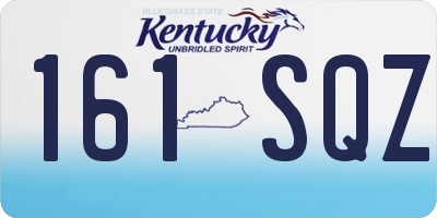 KY license plate 161SQZ