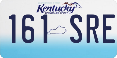 KY license plate 161SRE