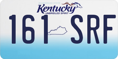 KY license plate 161SRF