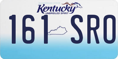 KY license plate 161SRO