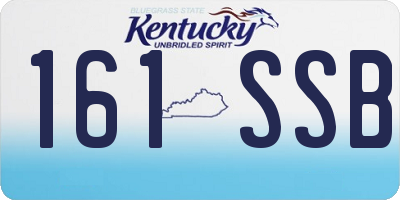 KY license plate 161SSB