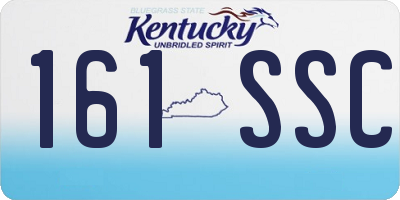 KY license plate 161SSC