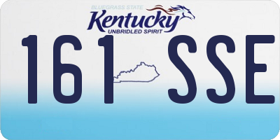 KY license plate 161SSE
