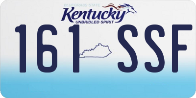 KY license plate 161SSF