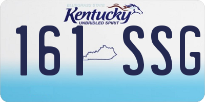 KY license plate 161SSG
