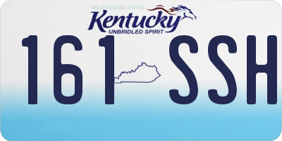 KY license plate 161SSH