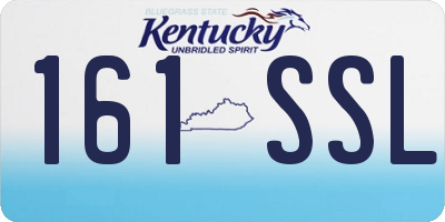 KY license plate 161SSL