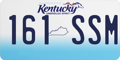 KY license plate 161SSM