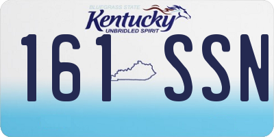 KY license plate 161SSN