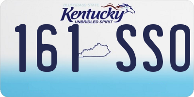 KY license plate 161SSO