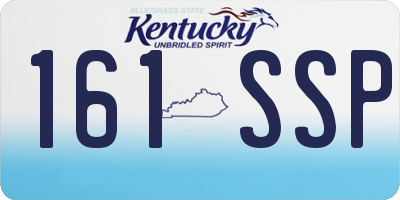 KY license plate 161SSP